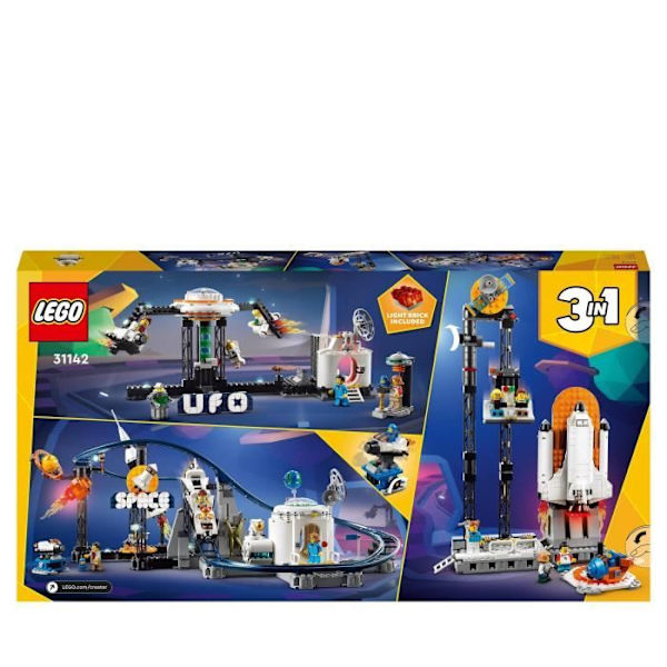 LEGO® Creator 31142 rumrutschebane, legetøj med rumraket, planeter og klodser Flerfärgad