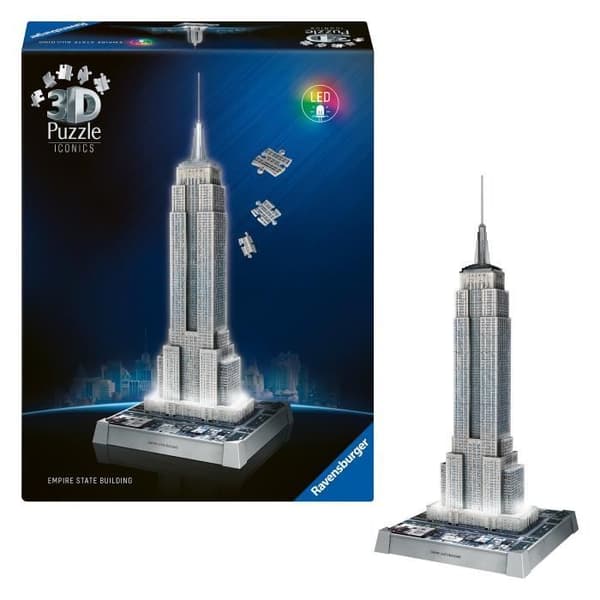 Puzzle 3D Iconics - Empire State Building valaistu