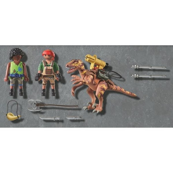 PLAYMOBIL - Dino Rise - Deinonychus og krigere - Flerfarvet - 20 stykker - Børn fra 5 år og derover Flerfärgad