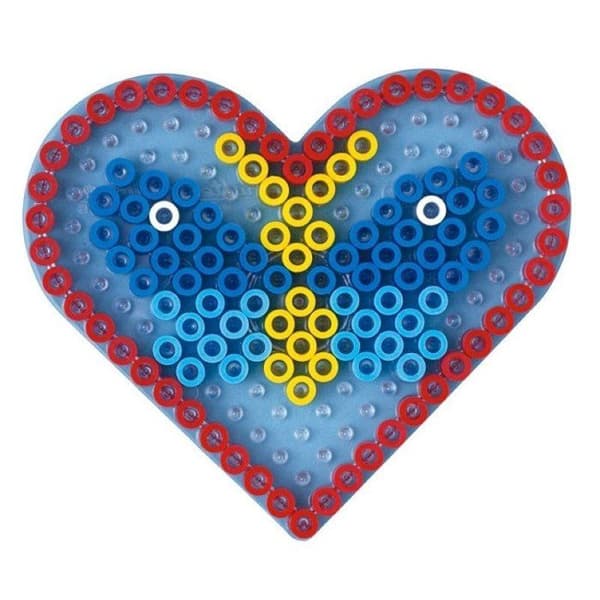 Hama - Gennemsigtig plade hjerte til store perler Ø10 mm (MAXI) Transparent
