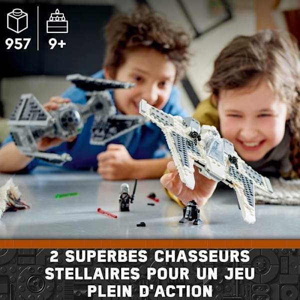LEGO Star Wars 75348 The Mandalorian Fang Fighter vs. TIE Interceptor, Starship Toy Flerfärgad