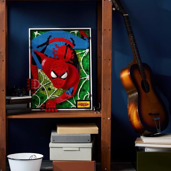 LEGO® ART 31209 Hämähäkkimies, 3D-seinätaidesarja, sarjakuvajuliste teini-ikäisille ja aikuisille Röd