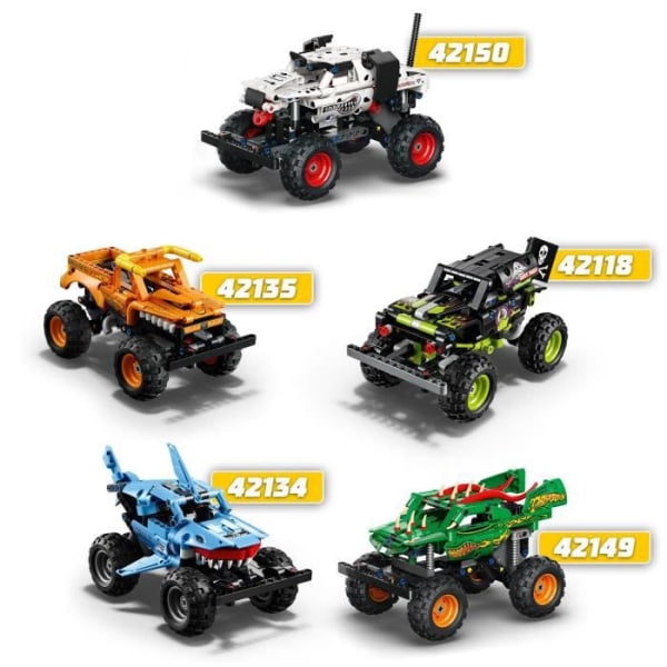 LEGO® Technic 42149 Monster Jam Dragon, 2-i-1, Monster Truck Toy, Racerbil