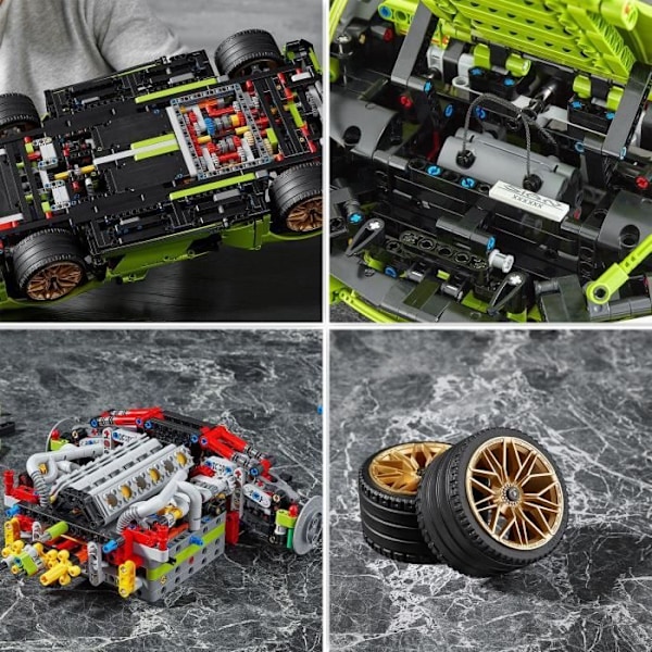 LEGO® Technic 42115 Lamborghini Sián FKP 37, Modellbil, 1:8, Att bygga, Samling, Byggbil, För vuxna Röd