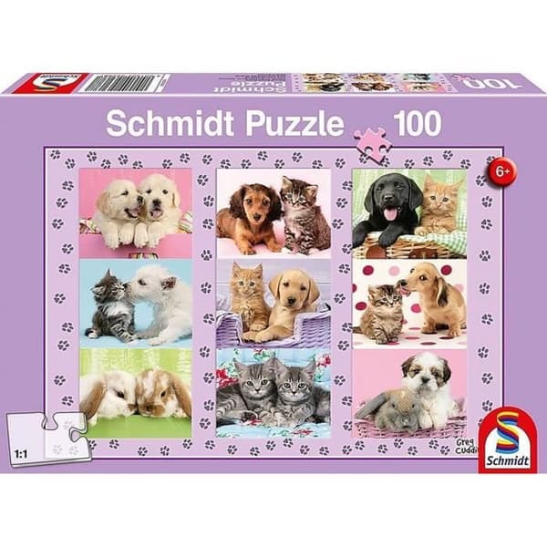 Puzzle Dyr SCHMIDT SPIELE Mine venner dyrene - 100 stykker Lila