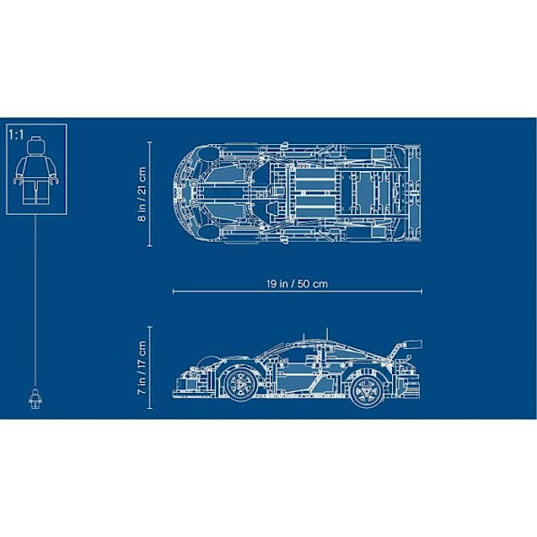 LEGO® Technic Porsche 911 RSR Detaljerad byggbar racerbil - Samlarmodell - 42096 Porsche 911 RSR