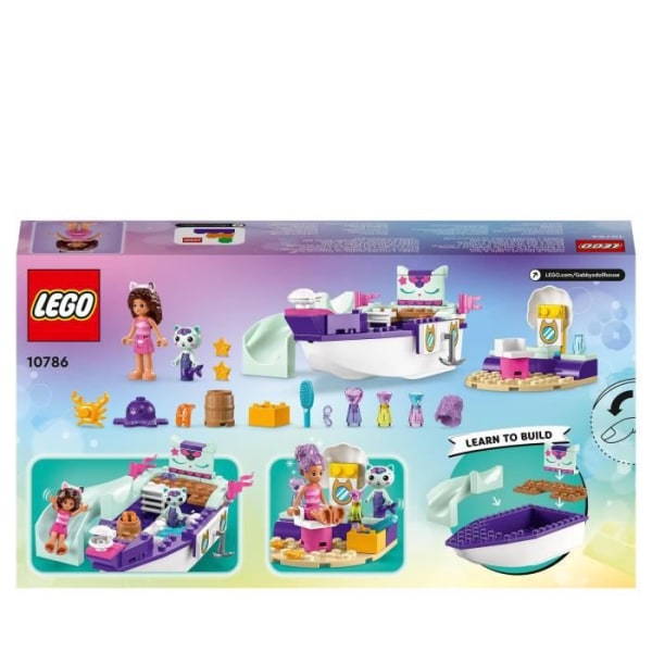 LEGO® Gabby och det magiska huset 10786 Gabby och Marinens båt och spa, leksak med minifigurer Flerfärgad