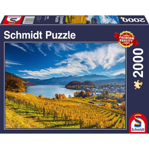 Aikuisten palapeli - SCHMIDT SPIELE - Viinitilat - 58953 - 2000 palaa Multifarvet