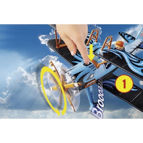 PLAYMOBIL - 70831 - Air Stuntshow Biplane "Phoenix" - Äänitehosteilla