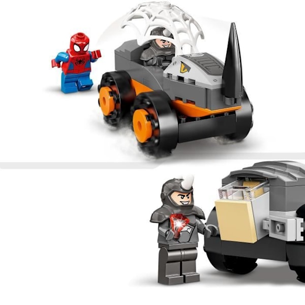 LEGO® 10782 Marvel Spidey og hans ekstraordinære venner lastbilkamp, Hulk vs. næsehorn, legetøj til børn i alderen 4+ Flerfärgad