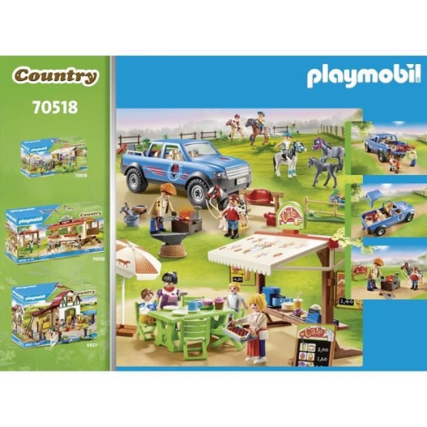 PLAYMOBIL - 70518 - Hovslagare och fordon med mobil smedja och tillbehör - Playmobil Country