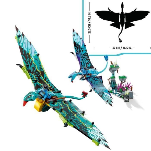 LEGO® Avatar 75572 Jake &amp; Neytiris första Banshee-flyg, Pandora-leksak, med djur