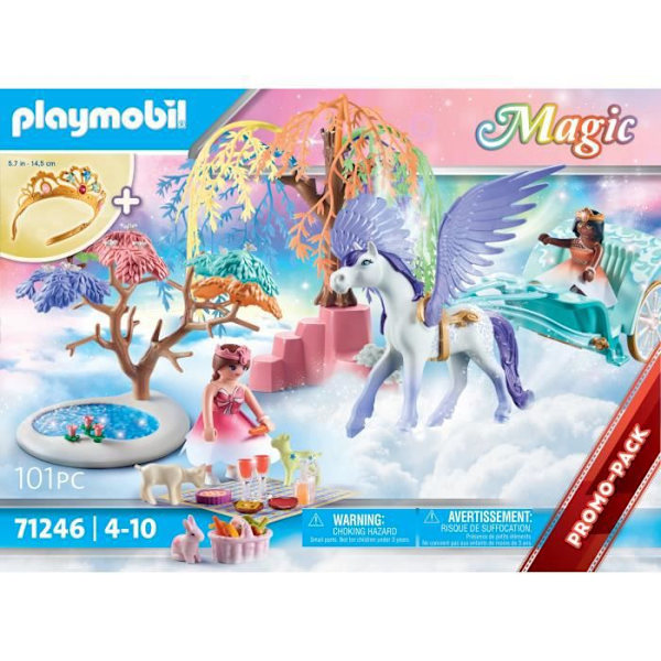 PLAYMOBIL - 71246 - Prinsessat - Kärryt ja siivekäs hevonen - 101 kpl - Magic Flerfärgad