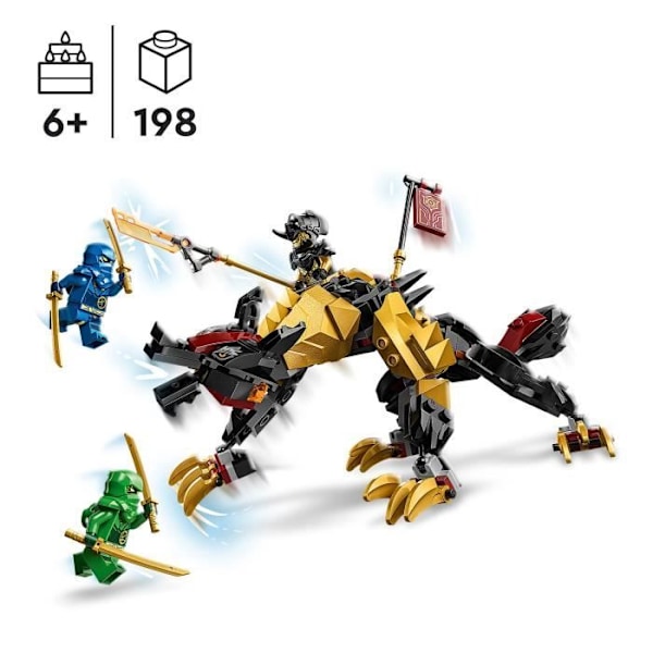 LEGO® NINJAGO 71790 Dragon Fighting Dog Imperium, Ninja-lelu hirviöminihahmoilla Flerfärgad