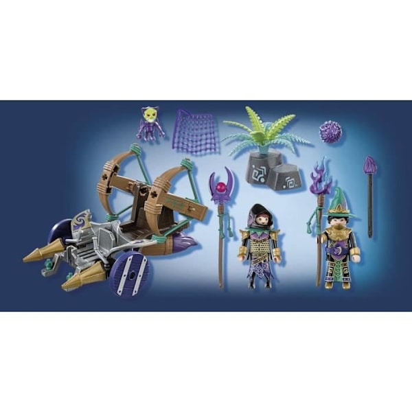 PLAYMOBIL - 70748 - Novelmore - Violet Vale - Katapultti 4-vuotiaille ja sitä vanhemmille lapsille Orange