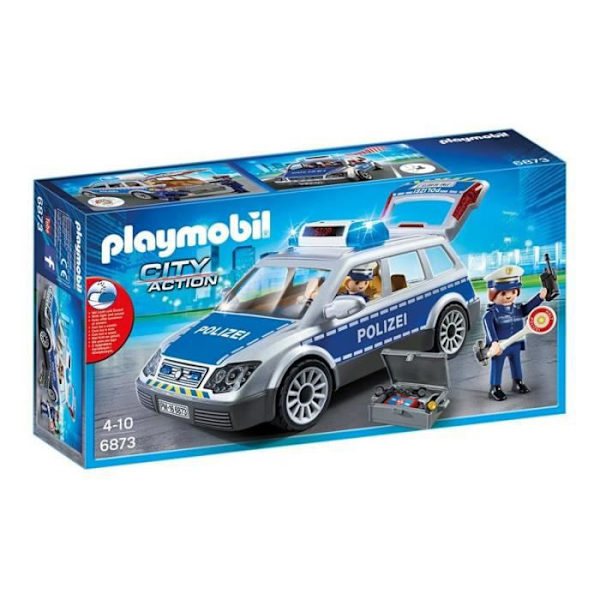 Poliisiauto vilkkuu ja sireeni