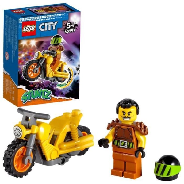 LEGO® 60297 City Stuntz Demolition Stunt Motorcykel, Pull-Back leksak Motorcykel Set för barn 5+ med Wallop Figur