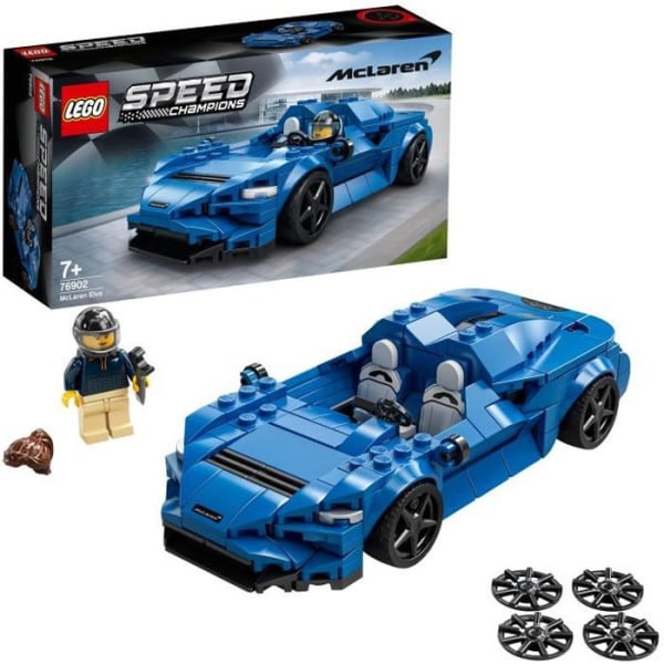 LEGO® 76902 Speed Champions McLaren Elva racerbilsleksak, samlarobjekt för barn från 7 år och uppåt