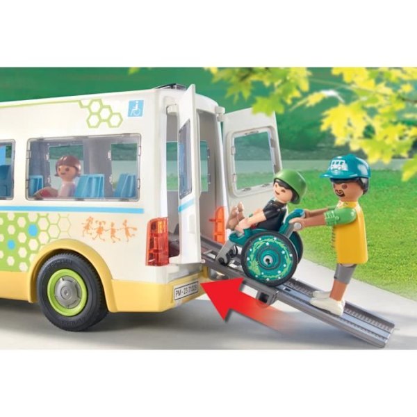 PLAYMOBIL 71329 Koulubussi, kaupunkielämä, koulu, 53 kpl, 4-vuotiaat ja sitä vanhemmat Flerfärgad