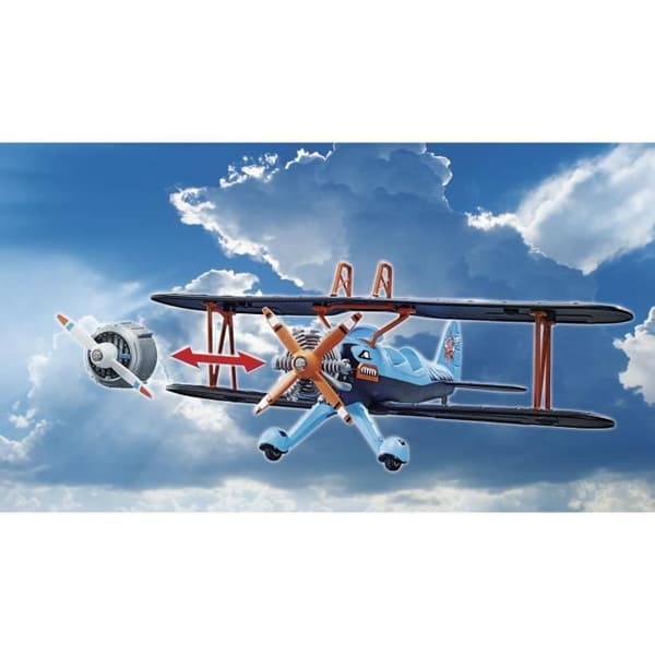 PLAYMOBIL - 70831 - Air Stuntshow Biplane "Phoenix" - Med lydeffekter