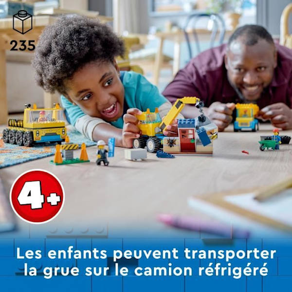 LEGO® City 60391 entreprenørbiler og vragkuglekran, entreprenørmaskinelegetøj Flerfärgad