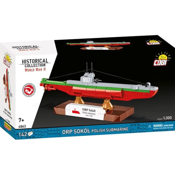 COBI 4863 - ORP SOKOL POLSK UBÅD - MULTIFARVET - BYGGESET