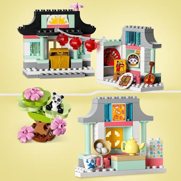 LEGO® DUPLO 10411 Upptäck kinesisk kultur, pedagogisk leksak, panda, klossar, barn 2 år Gul