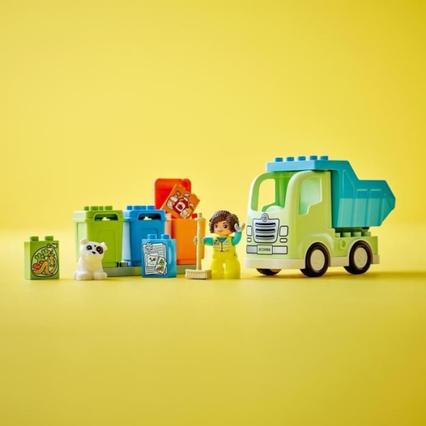 LEGO® DUPLO 10987 Återvinningsbil, utbildnings- och färgsorteringsleksaker, barn 2 år