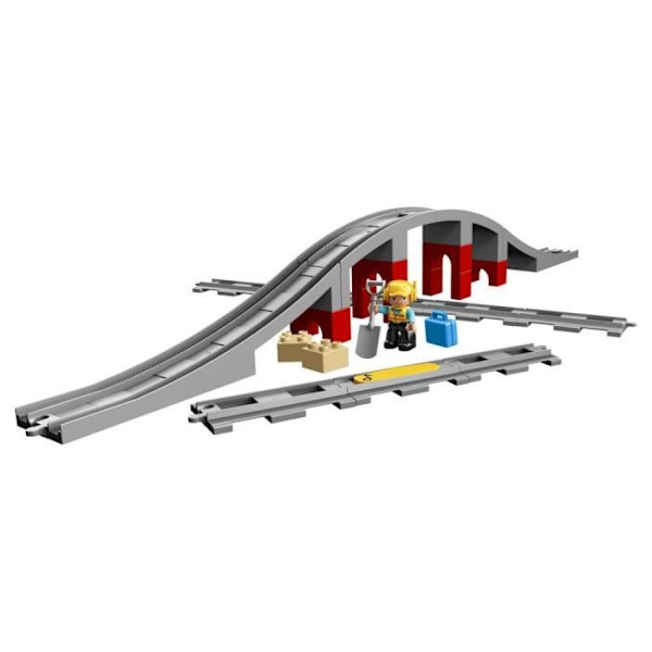 LEGO® 10872 DUPLO bytogskinner og bro, legetøj til børn i alderen 2-5 år, byggesæt med klodshorn Flerfarvet