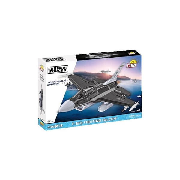 COBI 5914 - F-16D FIGHTING FALCON - BYGGESÆT - GRÅ OG SORT