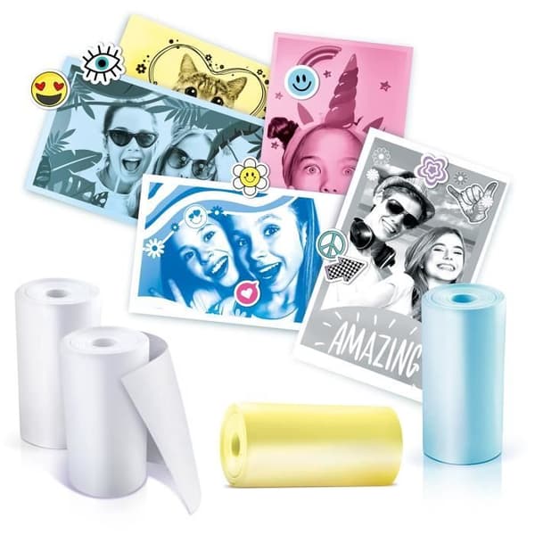 Canal Toys - Instant Camera - Refill Kit med specialfärgade papper - CLK 016 Vit blå