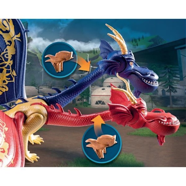 PLAYMOBIL 71080 Dragerne WuWei & Jun, Legetøj til Børn, 2 figurer og tilbehør, Drager Nine Realms