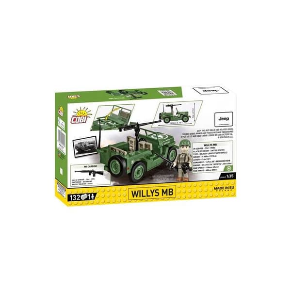Maquette - COBI - Willys MB - 300 dele - Plastik - At samle selv Grön