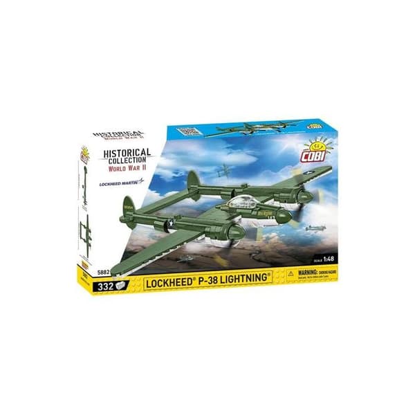 Malli - COBI - Lockheed P-38 Lightning - 332 osaa - Kootaan itse - Yhdistetty