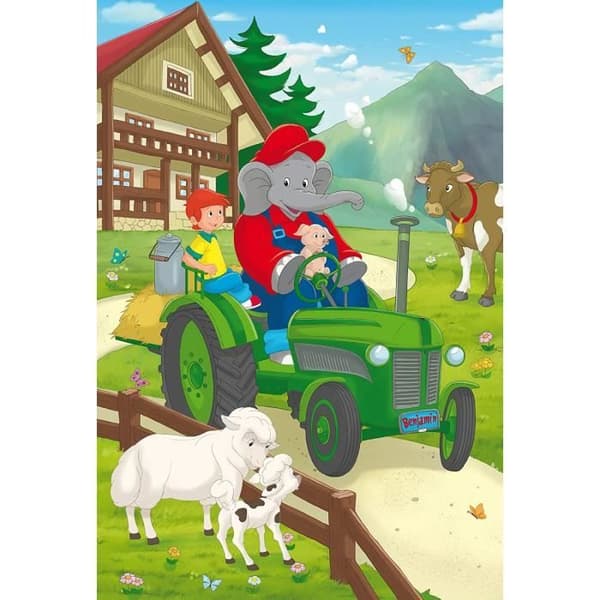 Puzzle - SCHMIDT SPIELE - Benjamin Elefantti - 3 x 24 Palaa - Lapsille - Eläimet