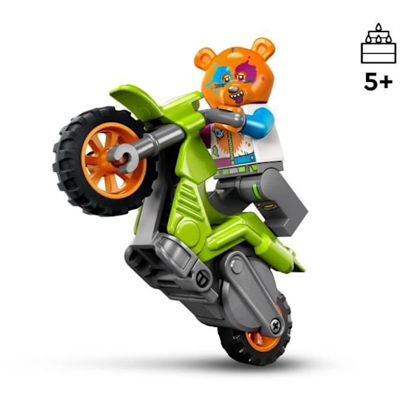 LEGO® City Stuntz 60356 karhun temppumoottoripyörä, leluajoneuvo, lahjaidea Vit