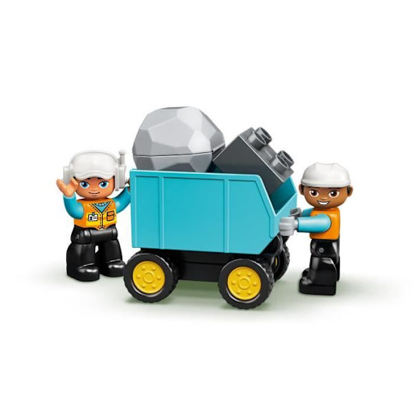 LEGO® 10931 DUPLO lastbil og graver, legetøj til entreprenørmaskiner til børn fra 2 år og opefter Flerfärgad