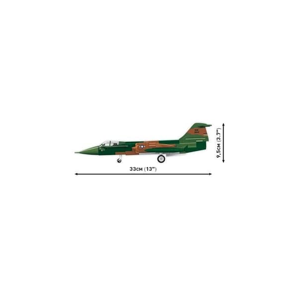 Byggset - COBI - Lockheed F-104 Starfighter - Grön - 33 cm - Realistiska detaljer