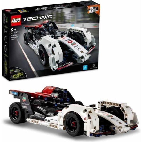 LEGO 42137 Technic Formula E Porsche 99X elektrisk, racerbilsleksak, byggbar modell, pojkar och flickor från 9 år och uppåt