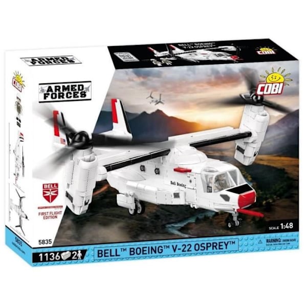 Mallisarja - COBI - 5835 - BELL BOEING V-22 OSPREY - 650 kpl - Itse kokoamiseen - Seka