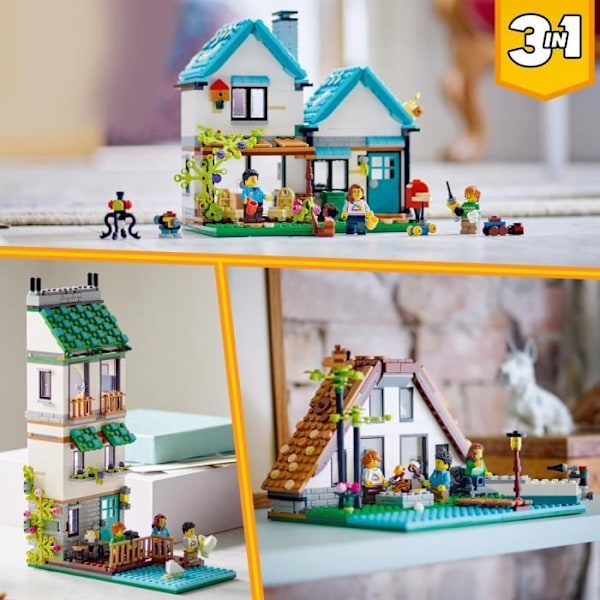 LEGO® Creator 3-i-1 31139 Velkomsthuset, modelsæt med 3 forskellige huse og minifigurer Flerfärgad