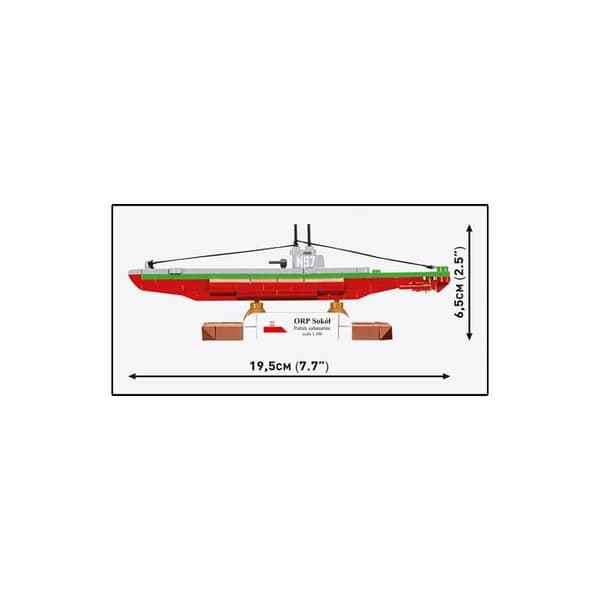 COBI 4863 - ORP SOKOL POLSK UBÅD - MULTIFARVET - BYGGESET