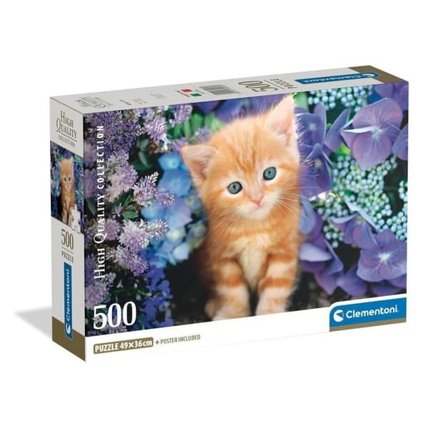 Pussel - CLEMENTONI - Den Röda Katten - 500 bitar - 49 x 36 cm - Flerfärgad