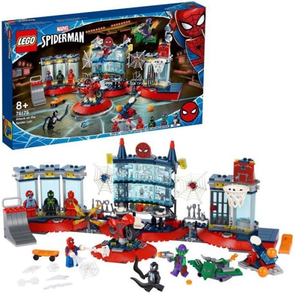 LEGO® Marvel 76175 Attack on Spider's Lair, Marvel Lelu ja Myrkkyhahmo