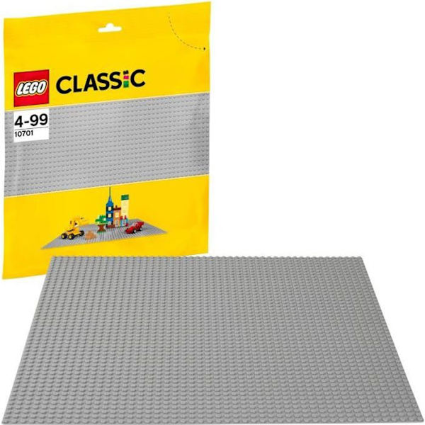 LEGO® Classic 10701 Den grå bottenplattan, 48x48, kreativ, pedagogisk byggleksak Grå