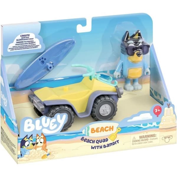 Ranta-alue BLUEY Bandit-figuurilla ja tarvikkeilla - Bluey Blå