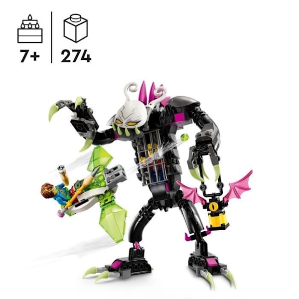 LEGO® DREAMZzz 71455 Burmonsteret, legetøj med Z-Blob-minifigurer i minifly eller flyvende motorcykel Svart