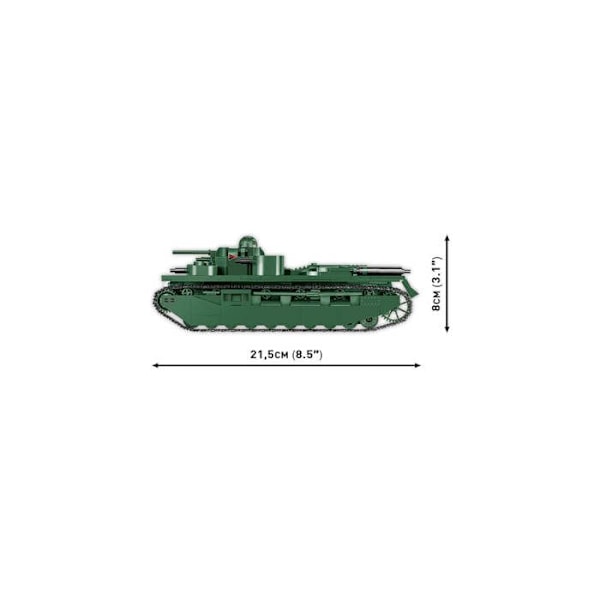 Modelsæt - COBI - 2990 - VICKERS A1E1 INDEPENDENT - Plast - Til at samle selv - Grøn