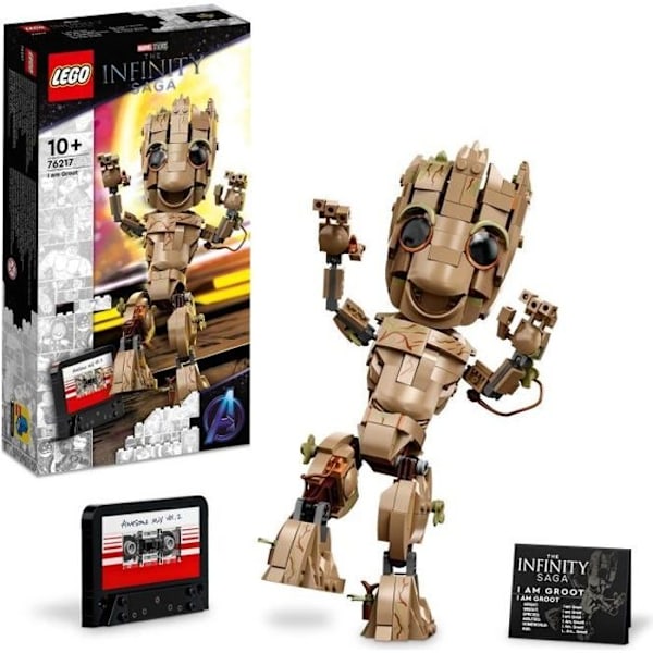 LEGO 76217 Marvel My Name is Groot, Marvel Toy och Baby Groot Minifigure, Guardians of the Galaxy 2 Movie, Kids Ages 10+ Flerfärgad