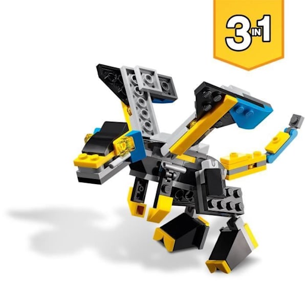 LEGO® Creator 31124 Super Robot 3-i-1 Dragon Airplane Robot Toy Flerfärgad